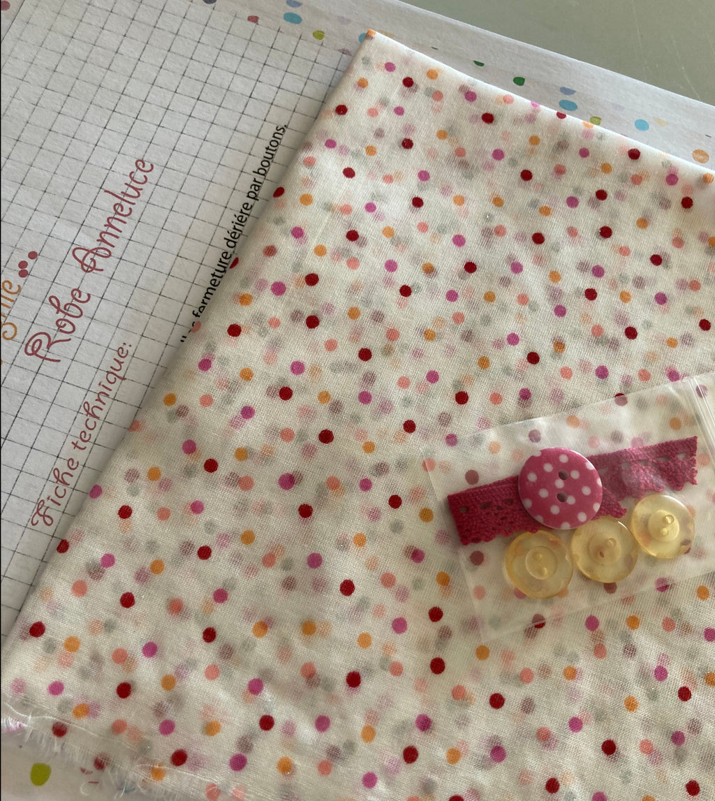 Créez la Plus Belle des Robes - Kit de Couture Complet  empiècement  haut  Anne-Luce.